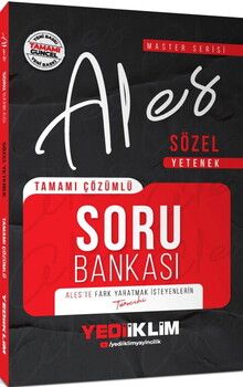 Yediiklim  2026 ALES Sözel Yetenek Tamamı Çözümlü Soru Bankası