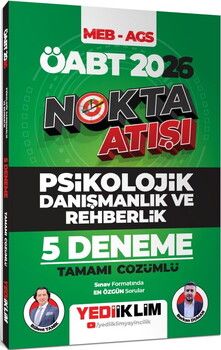 Yediiklim  2026 ÖABT MEB AGS Nokta Atışı Psikolojik Danışmanlık ve Rehberlik Tamamı Çözümlü 5 Deneme