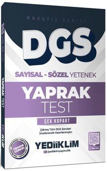 Yediiklim  2026 DGS Prestij Serisi Sayısal Sözel Yetenek Çek Kopart Yaprak Test