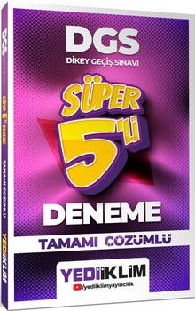 Yediiklim  2026 DGS Tamamı Çözümlü Süper 5 li Deneme