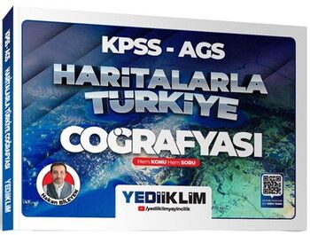 Yediiklim  2026 KPSS AGS Haritalarla Türkiye Coğrafyası Hem Konu Hem Soru