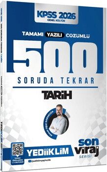  Yediiklim 2026 KPSS AGS Tarih Son Viraj Serisi Tamamı Yazılı Çözümlü 500 Soruda Genel Tekrar Kampı