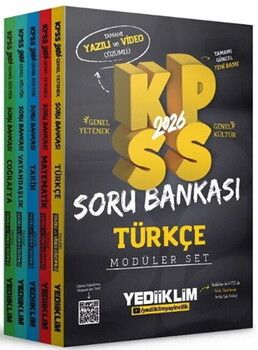 Yediiklim  2026 KPSS Genel Yetenek Genel Kültür Soru Bankası Modüler Set