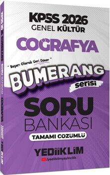 Yediiklim  2026 KPSS Genel Kültür Bumerang Coğrafya Tamamı Çözümlü Soru Bankası