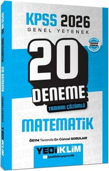 Yediiklim 2026 KPSS Genel Yetenek Matematik Tamamı Çözümlü 20 Deneme