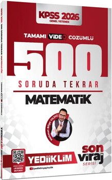  Yediiklim 2026 KPSS Matematik Son Viraj Serisi Tamamı Video Çözümlü 500 Soruda Genel Tekrar Kampı