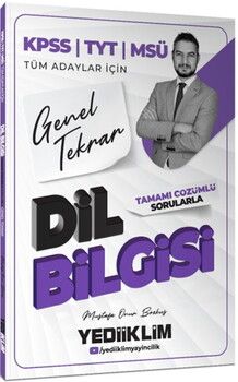 Yediiklim  2026 KPSS TYT MSÜ Tüm Adaylar İçin Dil Bilgisi Tamamı Çözümlü Sorularla Genel Tekrar