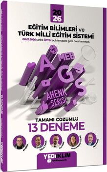  Yediiklim 2026 MEB AGS Ahenk Eğitim Bilimleri ve Türk Milli Eğitim Sistemi Tamamı Çözümlü 13 Deneme