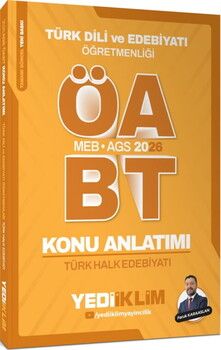 Yediiklim  2026 MEB AGS ÖABT Türk Dili ve Edebiyatı Öğretmenliği Türk Halk Edebiyatı Konu Anlatımı