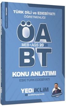Yediiklim 2026 MEB AGS ÖABT Türk Dili ve Edebiyatı Öğretmenliği Eski Türk Edebiyatı Konu Anlatımı