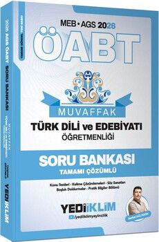 Yediiklim 2026 MEB AGS ÖABT Muvaffak Türk Dili Ve Edebiyatı Öğretmenliği Tamamı Çözümlü Soru Bankası