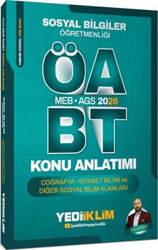 Yediiklim 2026 MEB AGS ÖABT Sosyal Bilgiler Öğretmenliği Coğrafya Siyaset Bilimi ve Diğer Sosyal Bilim Alanları Konu Anlatımı
