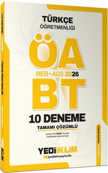Yediiklim 2026 MEB AGS ÖABT Türkçe Öğretmenliği Tamamı Çözümlü 10 Deneme Sınavı