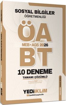 Yediiklim 2026 MEB AGS ÖABT Sosyal Bilgiler Öğretmenliği Tamamı Çözümlü 10 Deneme Sınavı