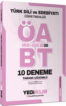 Yediiklim 2026 MEB AGS ÖABT Türk Dili Ve Edebiyatı Öğretmenliği Tamamı Çözümlü 10 Deneme Sınavı