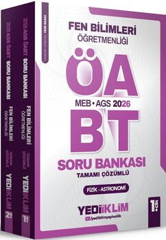 Yediiklim 2026 MEB AGS ÖABT Fen Bilimleri Öğretmenliği Tamamı Çözümlü Soru Bankası 2 Cilt