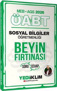 Yediiklim 2026 MEB AGS ÖABT Sosyal Bilgiler Öğretmenliği Beyin Fırtınası Soru Cevap
