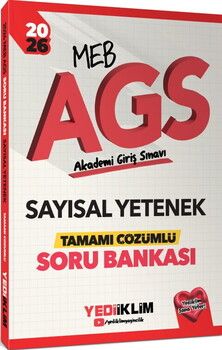 Yediiklim  2026 MEB AGS Sayısal Yetenek Tamamı Çözümlü Soru Bankası