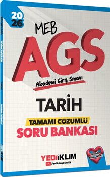 Yediiklim  2026 MEB AGS Tarih Tamamı Çözümlü Soru Bankası