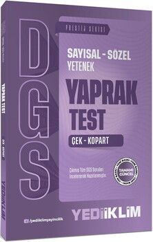 Yediiklim 2027 DGS Sayısal Sözel Yetenek Çek Kopart Yaprak Test