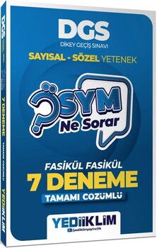 Yediiklim 2027 DGS Sayısal Sözel Yetenek ÖSYM Ne Sorar Tamamı Çözümlü Fasikül 7 Deneme