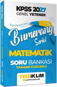 Yediiklim 2027 KPSS Genel Yetenek Bumerang Serisi Matematik Tamamı Çözümlü Soru Bankası