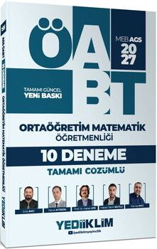 Yediiklim 2027 MEB AGS ÖABT Ortaöğretim Matematik Öğretmenliği Tamamı Çözümlü 10 Deneme
