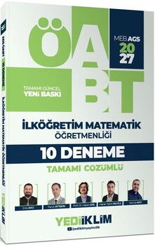 Yediiklim 2027 MEB AGS ÖABT İlköğretim Matematik Öğretmenliği Tamamı Çözümlü 10 Deneme