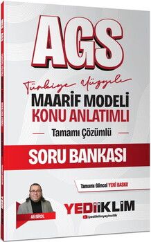 Yediiklim 2027 MEB AGS Türkiye Yüzyılı Maarif Modeli Konu Anlatımlı Tamamı Çözümlü Soru Bankası