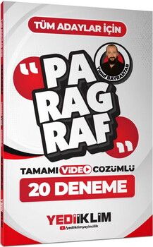 Yediiklim AGS KPSS ALES DGS YKS Tüm Adaylar İçin Paragraf Tamamı Video Çözümlü 20 Deneme