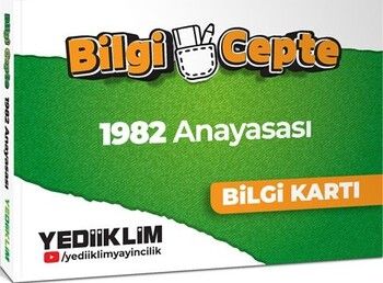 Yediiklim  Bilgi Cepte 1982 Anayasası Bilgi Kartı Soru Cevap