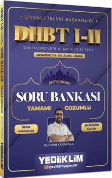 Yediiklim  Diyanet İşleri Başkanlığı DHBT I-II Ortaöğretim Ön Lisans Lisans Tamamı Çözümlü Soru Bankası