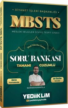 Yediiklim  Diyanet İşleri Başkanlığı MBSTS Tamamı Çözümlü Soru Bankası