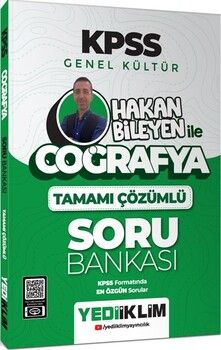 Yediiklim  KPSS Genel Kültür Coğrafya Hakan Bileyen İle Tamamı Çözümlü Soru Bankası