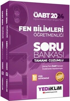 Yediiklim Yayınları 2024 ÖABT Fen Bilimleri Öğretmenliği Tamamı Çözümlü Soru Bankası