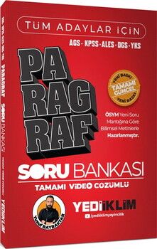 Yediiklim Yayınları 2025 Tüm Adaylar İçin KPSS ALES DGS YKS Tamamı Video Çözümlü Paragraf Soru Bankası