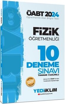 Yediiklim Yayınları 2024 ÖABT Fizik Öğretmenliği Tamamı Video Çözümlü 10 Deneme Sınavı
