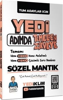 Yediiklim Yayınları Yedi Adımda Temelden Zirveye Sözel Mantık Video Konu Anlatımlı Video Çözümlü Soru Bankası