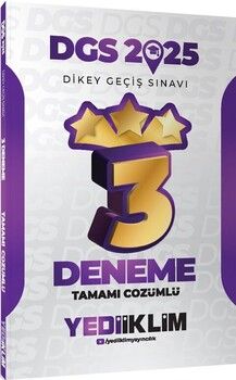 Yediiklim Yayınları 2025 DGS Tamamı Çözümlü 3 Yıldız Deneme