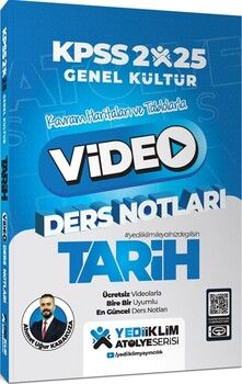 Yediiklim Yayınları 2025 KPSS Genel Kültür Atölye Tarih Video Ders Notları
