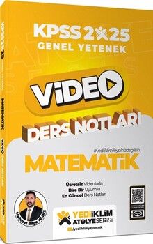 Yediiklim Yayınları 2025 KPSS Matematik Genel Yetenek Atölye Serisi Video Ders Notları