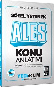 Yediiklim Yayınları 2025 ALES Sözel Yetenek Master Serisi Konu Anlatımı