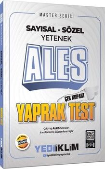 Yediiklim Yayınları ALES Sayısal Sözel Yetenek Master Serisi Çek Kopart Yaprak Test