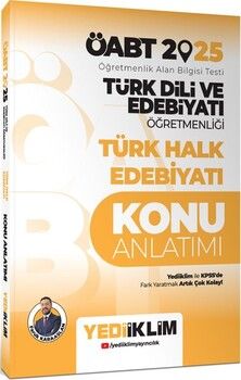 Yediiklim Yayınları 2025 ÖABT Türk Dili ve Edebiyatı Öğretmenliği Türk Halk Edebiyatı Konu Anlatımı