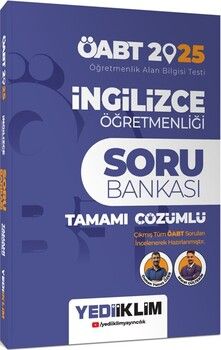 Yediiklim Yayınları 2025 ÖABT İngilizce Öğretmenliği Tamamı Çözümlü Soru Bankası