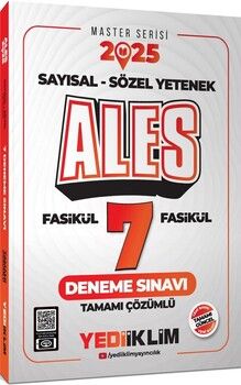 Yediiklim Yayınları 2025 ALES Sayısal Sözel Yetenek Tamamı Çözümlü 7 Fasikül Deneme Sınavı