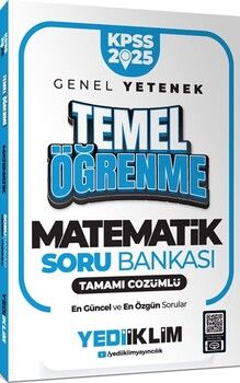Yediiklim Yayınları 2025 KPSS Genel Yetenek Matematik Temel Öğrenme Tamamı Çözümlü Soru Bankası