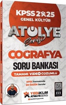Yediiklim Yayınları 2025 KPSS Genel Kültür Atölye Serisi Coğrafya Tamamı Video Çözümlü Soru Bankası