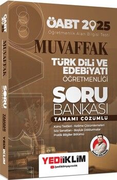 Yediiklim Yayınları 2025 ÖABT Muvaffak Türk Dili Ve Edebiyatı Öğretmenliği Tamamı Çözümlü Soru Bankası