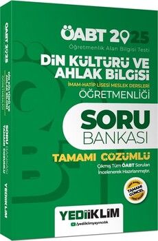 Yediiklim Yayınları 2025 Din Kültürü Ve Ahlak Bilgisi Öğretmenliği Tamamı Çözümlü Soru Bankası